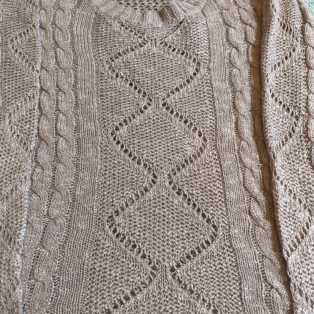 Pink Rose Dusty Pink Long Sleeve Top, Size Medium - Picture 4 of 7
